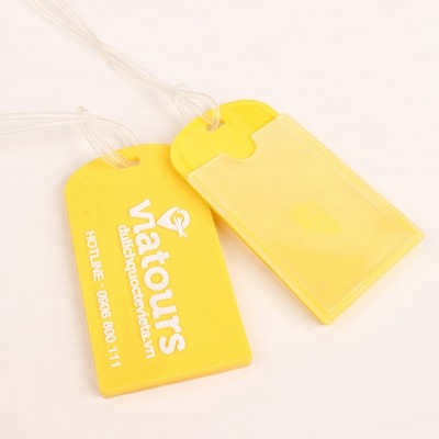 Color Custom Soft Rubber PVC tag PVC luggage tag with name card instert for traveling