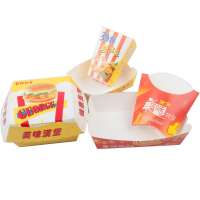 customised recyclable paper hamburger chips snack food box