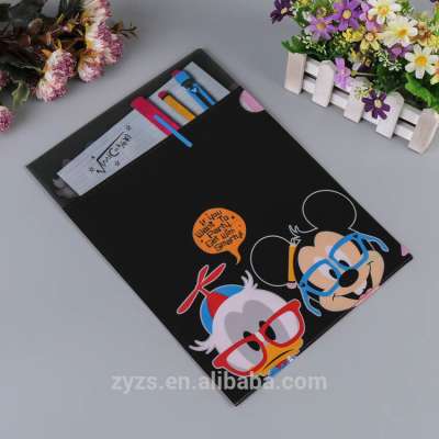 Custom print L shape PP plastic clear file folder manufacturer