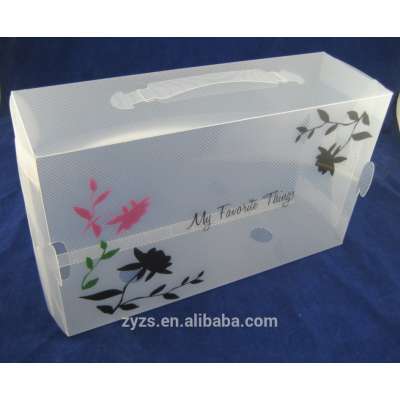 Custom print plastic hanging file folder container case box with handle and lid